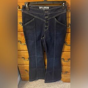 Idyllwind High-Rise Button-Front Flare Jeans